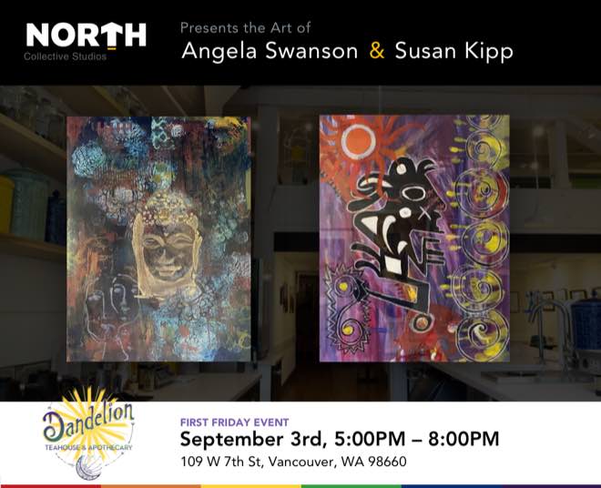 First Friday exhibition promotion — Dandelion